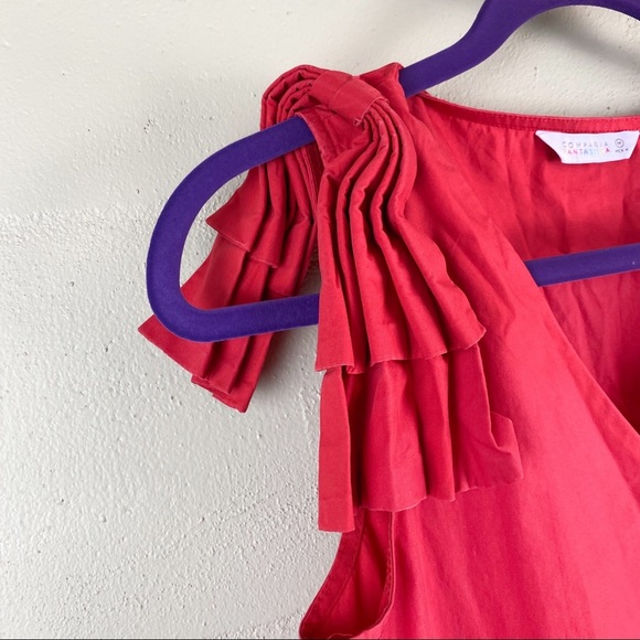 Rare ModCloth Compania Fantastica Red Mini Dress with Bow - Picture 8 of 10